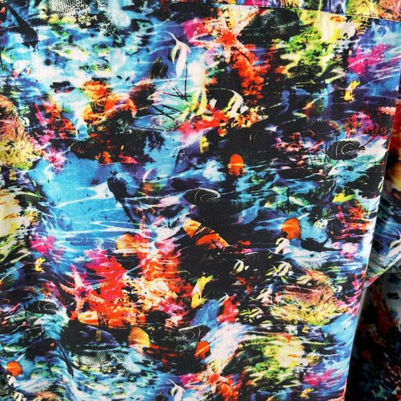 Jared Lang Button Down Shirt Tropical Fish Large Vacation - Picture 5 of 11